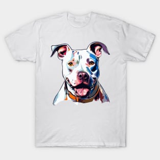 Expressionist Portrait of Pit Bull Terrier T-Shirt